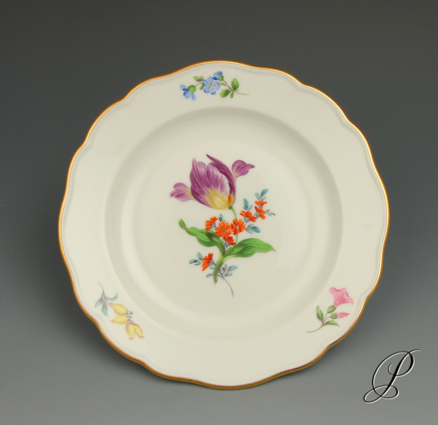 Gebäckteller Meissen im Dekor Blume2 | Porzellan &amp; Porcelain