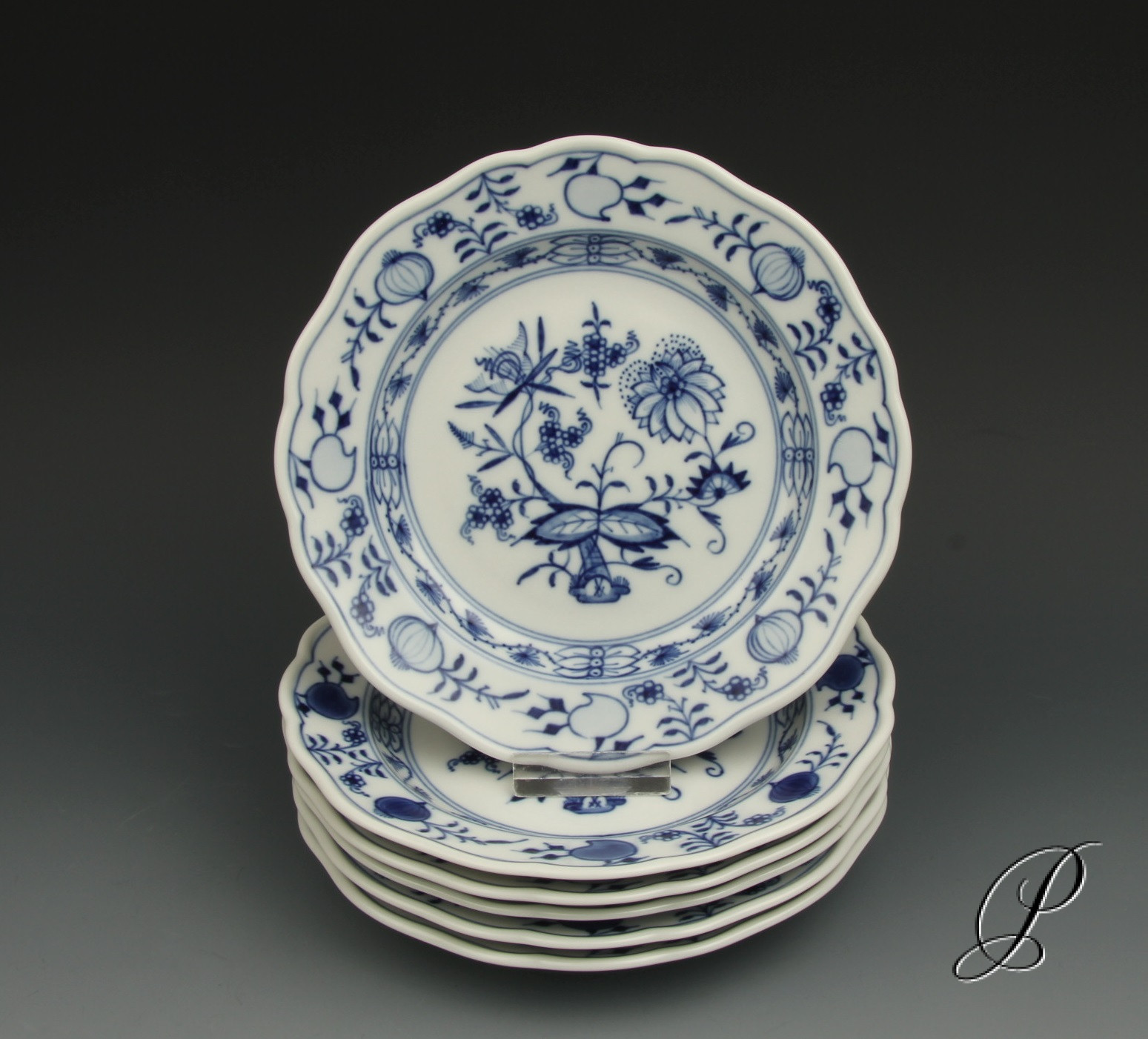 6 Dessertteller Meissen Zwiebelmuster Porzellan & Porcelain