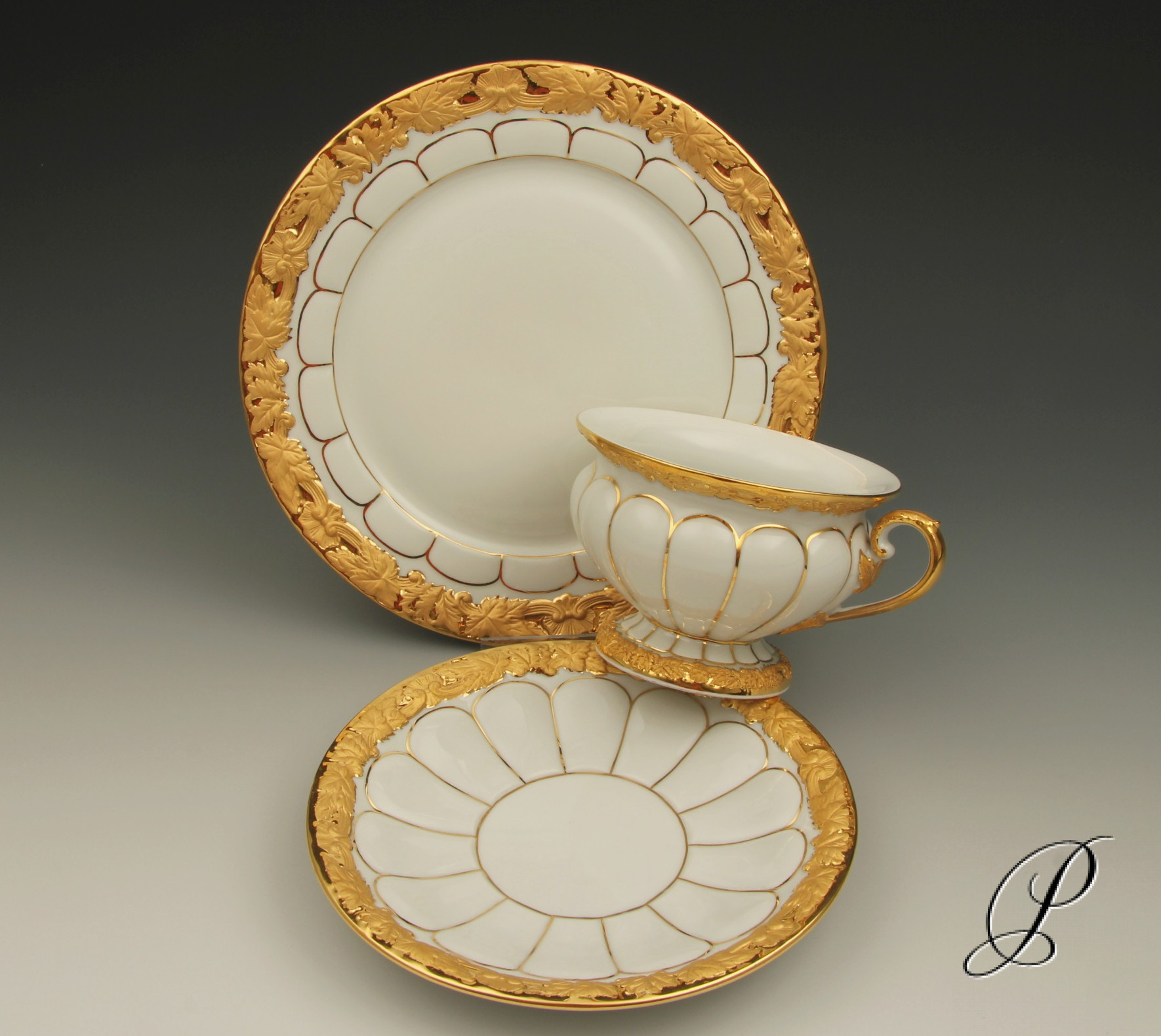 Holst Porzellan Kaffeegedeck 3-tlg. Weihnachtsdesign - Tasse Untertasse Teller