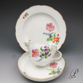 Kaffeegedeck Meissen (Nr.1) im Dekor Blume3