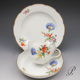 Kaffeegedeck Meissen (Nr.5) im Dekor Blume3