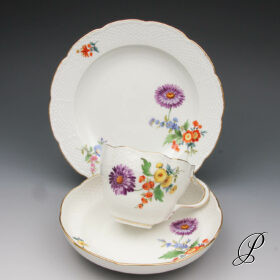 Kaffeegedeck Meissen (Nr.6) im Dekor Blume3