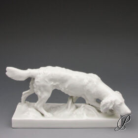Figur Meissen " Jagdhund" Modell von Otto Jarl