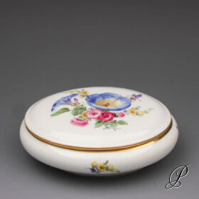 Dose Meissen mit Blumenmalerei