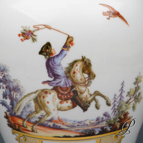 Traumhafte Vase Meissen "Falkner mit Pferd" - limitierete Auflage!!!