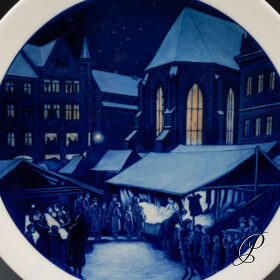 Wandteller Meissen um 1924 Jhd. Christmarkt im 1000 jährigen Meißen