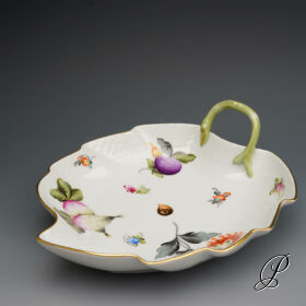 Blattschale Herend im Dekor BFR "Bouquet de Fruits"