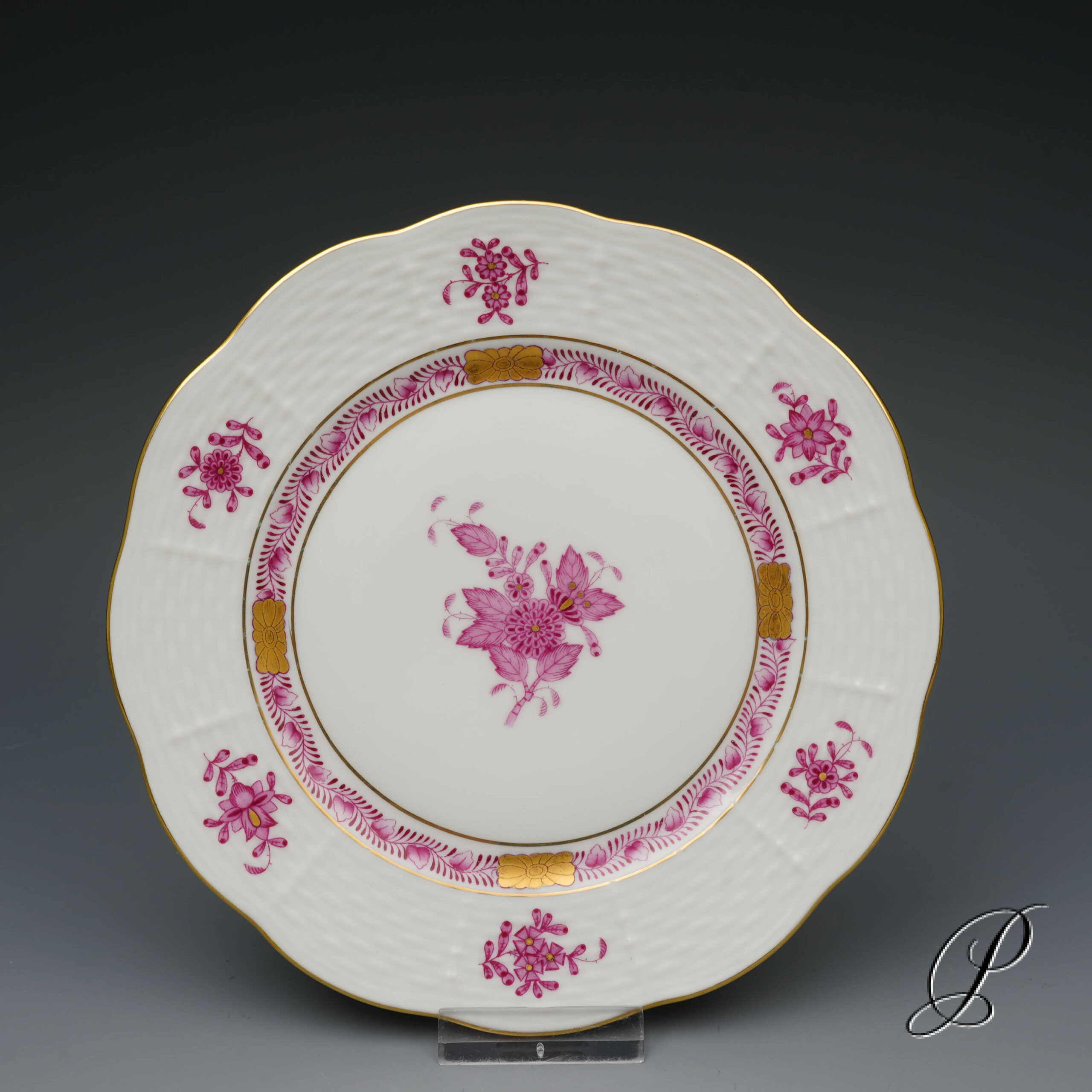 Gebäckteller Herend im Dekor Apponyi purpur - Porzellan &amp; Porcelain