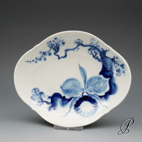 Gebäckschale Meissen blaue Orchidee auf Ast von Prof. Heinz Werner