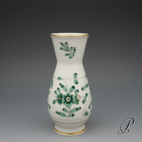 Vase Meissen 1.Wahl reiche indische Malerei grün