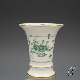 Vase Meissen 1.Wahl reiche Indische Malerei grün