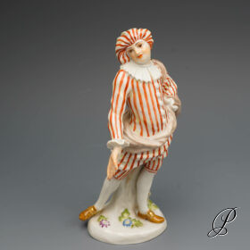seltene Figur Meissen aus der Commedia dell' Arte - Mezzetino