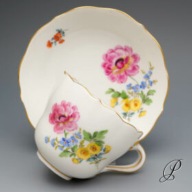 Mokkagedeck Meissen im Dekor Blume3