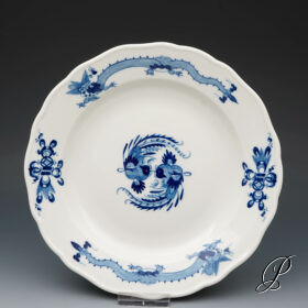 Teller Meissen Drache blau