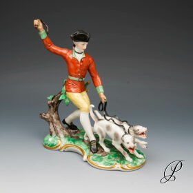 Figur Nymphenburg aus der Roten Jagd "Piquer mit Hunden"