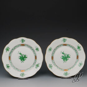 2 Dessertteller Herend Apponyi grün