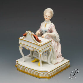Traumhafte Figur Meissen um 1890 Jhd. Allegorie "das Gehör"