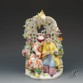 Figurengruppe Meissen 1.Wahl "Japaner in Laube"