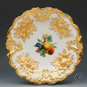 Prunkteller Meissen 1.Wahl mit Obstmalerei um 1850 Jhd.