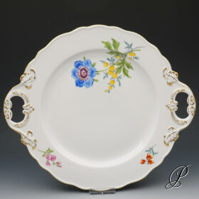 Henkelkuchenplatte  Meissen 1.Wahl im Dekor Blume2