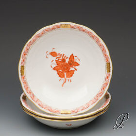 3 Kompottschalen Herend Apponyi orange