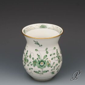 Vase Meissen reiche indische Malerei grün