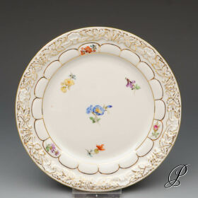 Gebäckteller Meissen mit Streublümchen