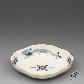 Gebäckschälchen Meissen 1.Wahl  Reicher Drache blau und gold schattiert