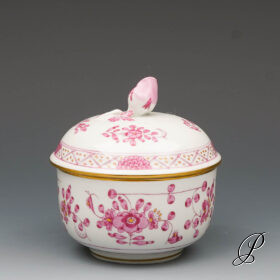 Zuckerdose Meissen 1.Wahl reiche Indische Malerei purpur