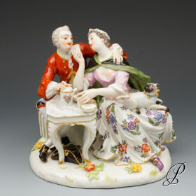 seltene Figurengruppe Meissen 1.Wahl - Freimaurer