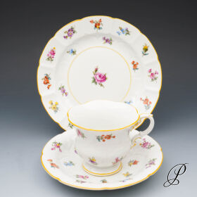 3 tlg. Kaffeegedeck Meissen / B-Form