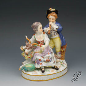 Erstklassige Handwerkskunst!!! Allegorie "Der Herbst" Figurengruppe aus dem Hause Meissen in 1.Wahl