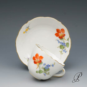 Mokkagedeck Meissen im Dekor Blume2