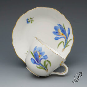 Mokkagedeck Meissen im Dekor Blume1