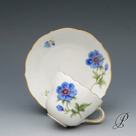 Mokkagedeck Meissen im Dekor Blume1
