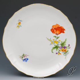 Kuchenschale Meissen im Dekor Blume3 schräg