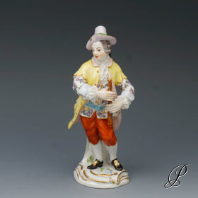 Figur Meissen 1.Wahl Galante Kapelle der Klarinettist