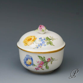 Zuckerdose Meissen im Dekor Blume2