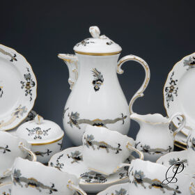 Kaffeeservice  Meissen 1.Wahl Reicher Drache schwarz