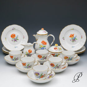 Mokkaservice Meissen Neubrandenstein Blume3