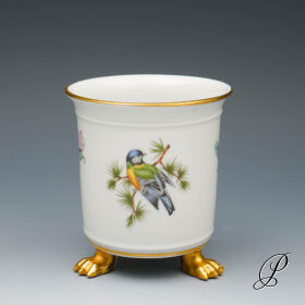 wunderschöne und sehr seltene Vase Herend mit Vogelmalerei