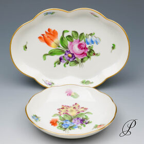 2 Konfektschalen Herend mit Blumenmalerei