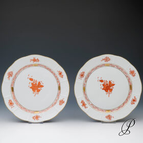 2 Speiseteller Herend  Apponyi orange