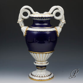 große Schlangenhenkelvase Meissen 1.Wahl