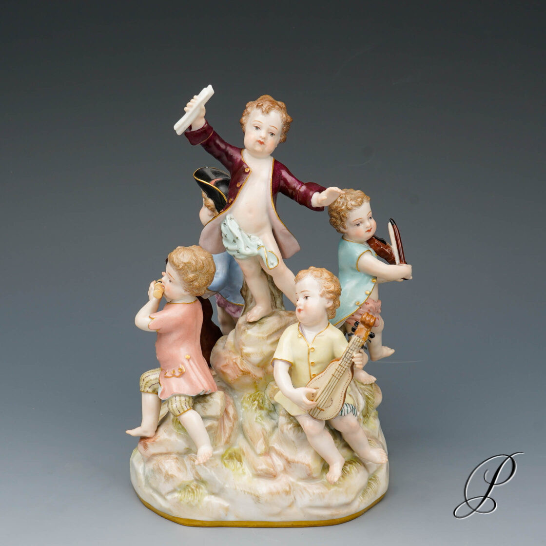 liebliche Meissen Kinderfigurengruppe 1.Wahl um 1900 Jhd.