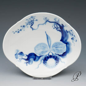 Gebäckschale Meissen blaue Orchidee auf Ast von Prof. Heinz Werner