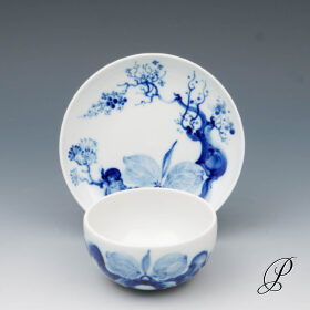 Koppchen mit Untertasse Meissen blaue Orchidee auf Ast von Prof. Heinz Werner