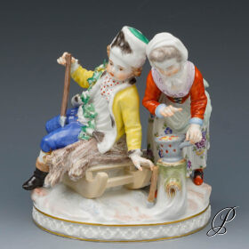 Figurengruppe Meissen 1.Wahl Allegorie der Winter