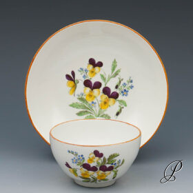 Antiquität aus Meissen 1774-1815 Marcolinizeit Sammelgedeck mit toller Veilchen Malerei