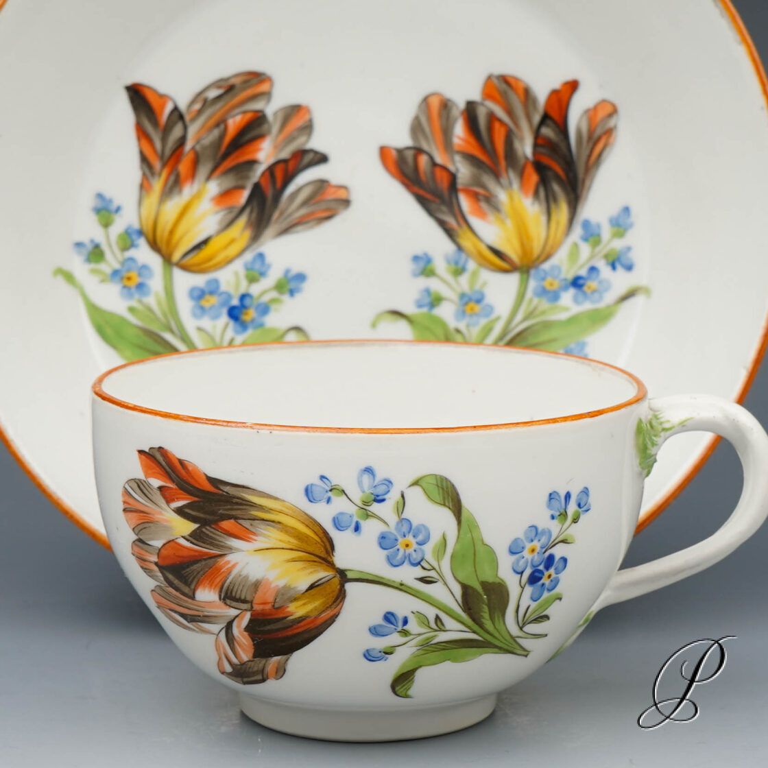 Antiquität aus Meissen 1774-1815 wunderschönes Sammelgedeck Marcolinitulpe